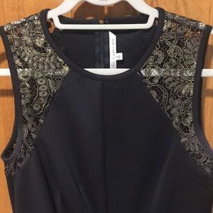 Rachel Roy Black and Gold cocktail Dress